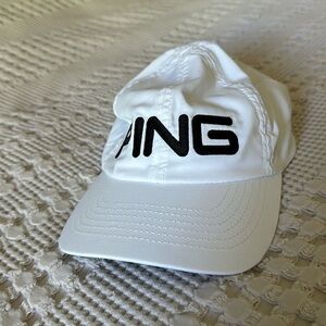 PING unstructured adjustable golf hat - white